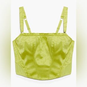 Savage X Fenty Lime green satin bustier - Small